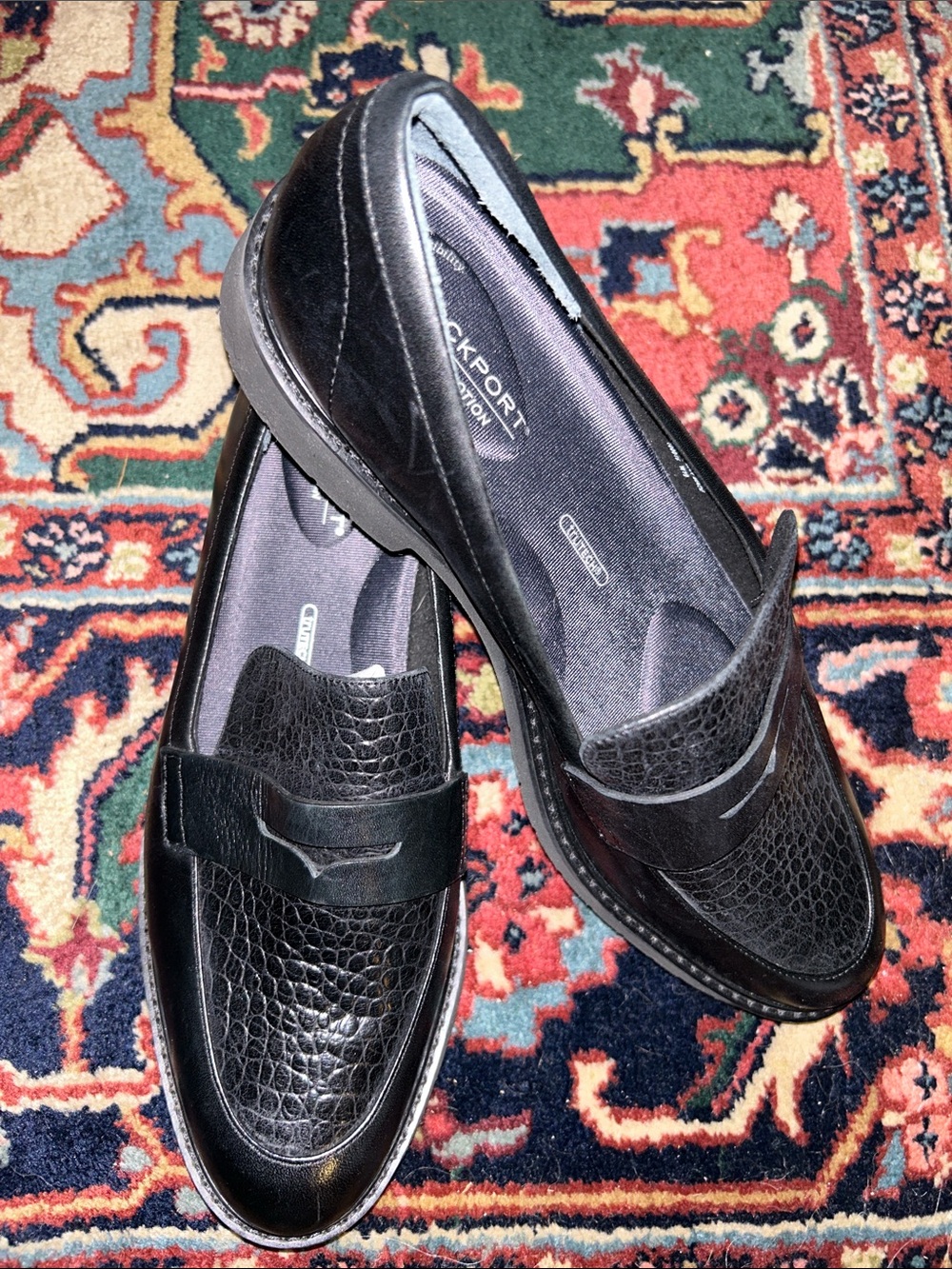 Rockport Total Motion TruTech Penny Loafer Black Size Womens 9.5